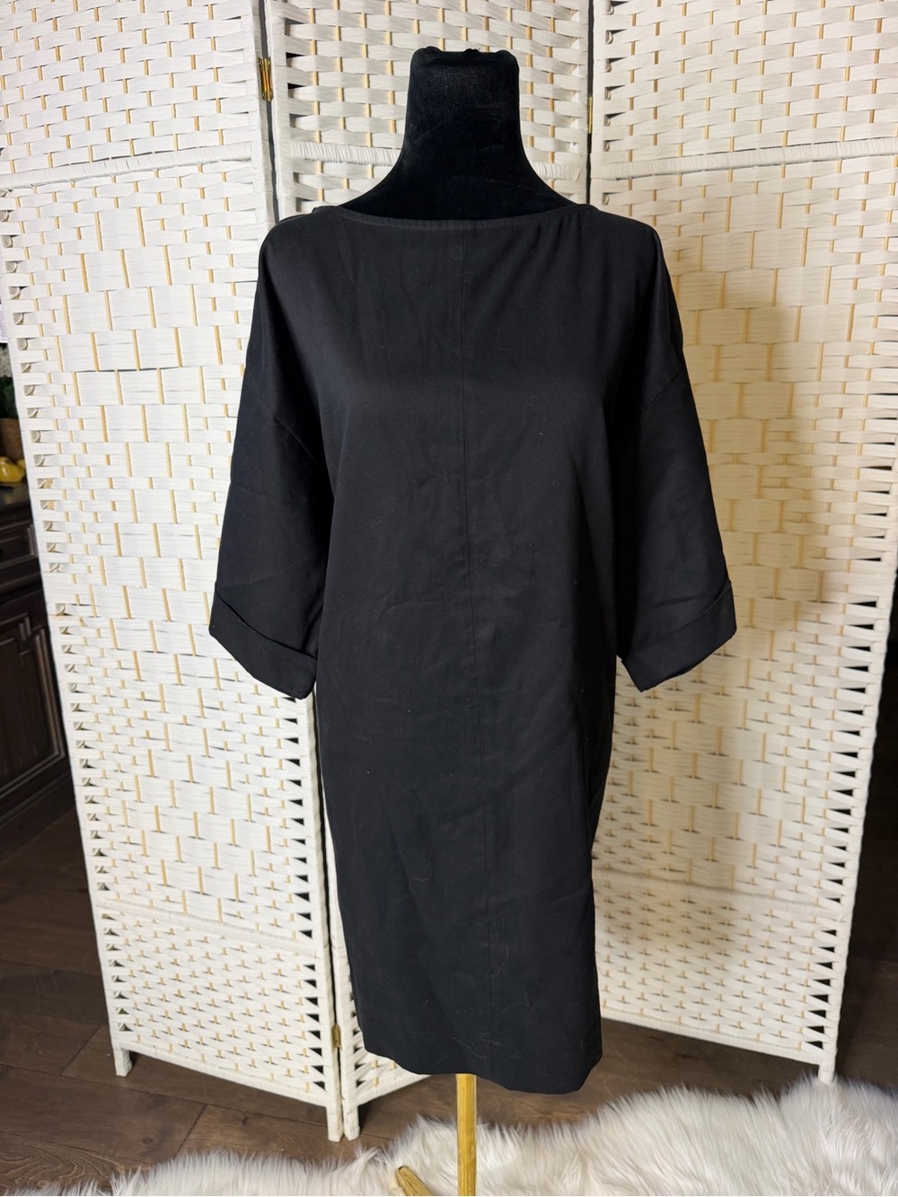 ASOS Black Midi Shift Dress